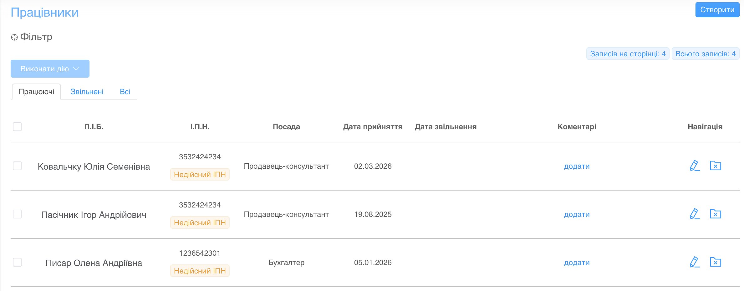 працівники в SMARTFIN